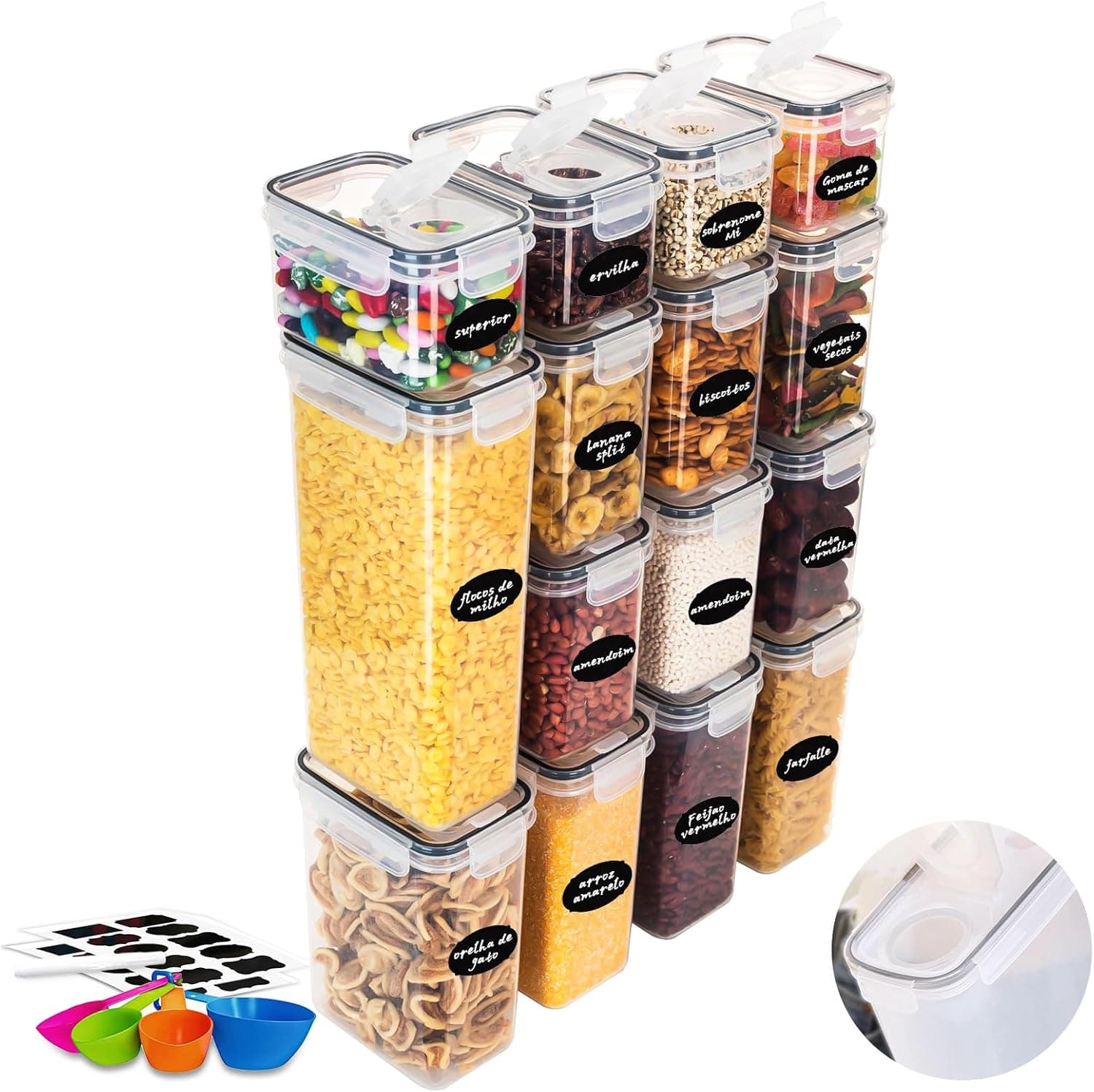 Python Fly Kit 15 Potes Herméticos com Trava