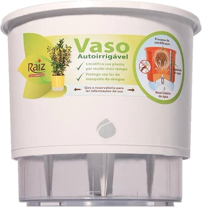 Vaso Autoirrigável N02 Raiz Pequeno Branco