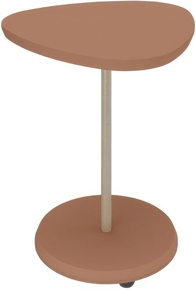Mesa de Apoio Artely BEL Tampo Redondo MDF 25mm Haste Dourada