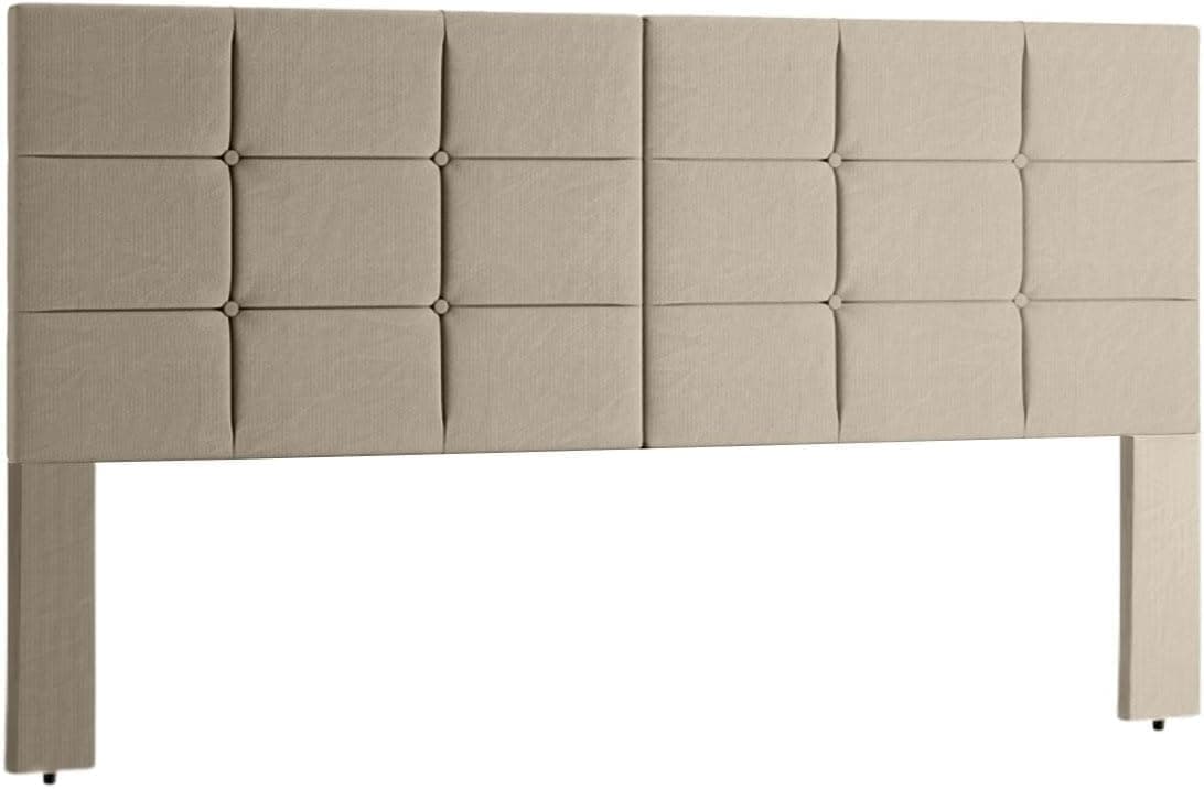 Cabeceira Estofada Art Espanha Casal 140 x 130 cm Marfim