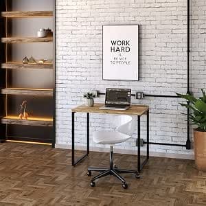 Escrivaninha Dynamica Office 90 x 50 cm Amadeirada com Pés de Aço