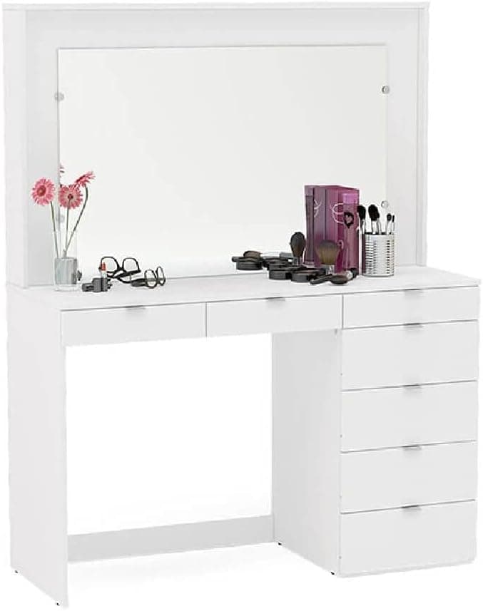 Penteadeira Ditália 7 Gavetas Branco UV Acetinado